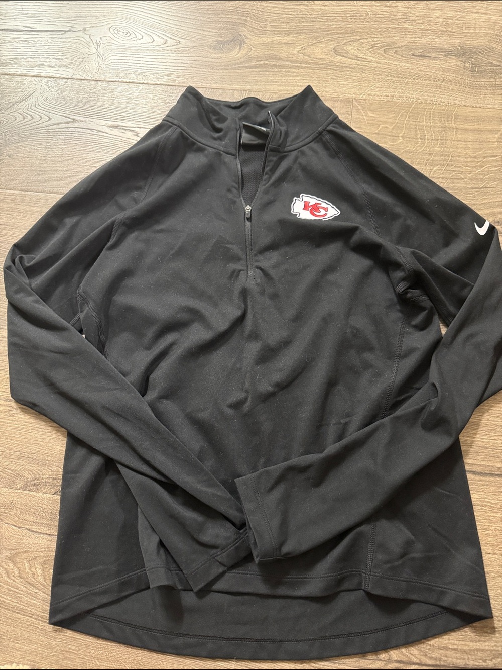 Nike women’s Black Kansas City Chiefs Quarter Zip Pullover